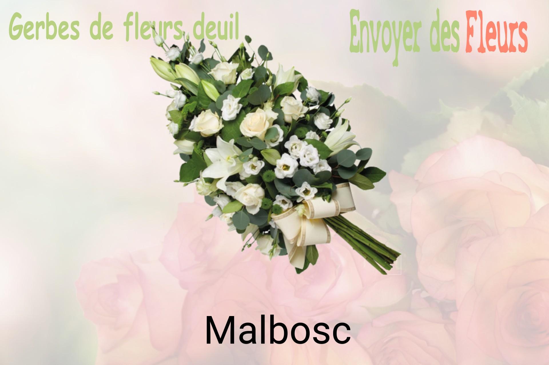 Gerbe de fleurs de deuil livrée à Malbosc